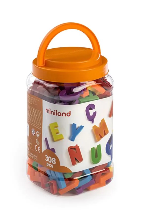 LETRAS MAYÚSCULAS MAGNÉTICAS 308 UNIDADES DE 32MM  MINILAND REF. 97912