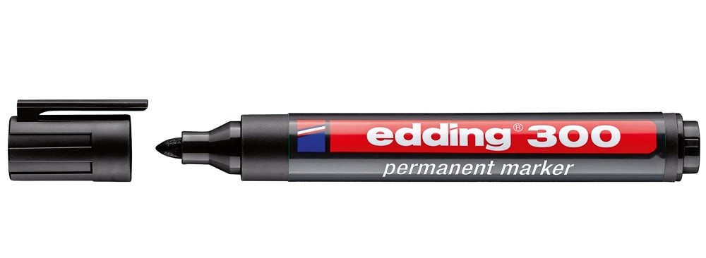 MARCADOR EDDING ***300*** CARCASA PLASTICO PUNTA 1.5-3MM COLOR NEGRO