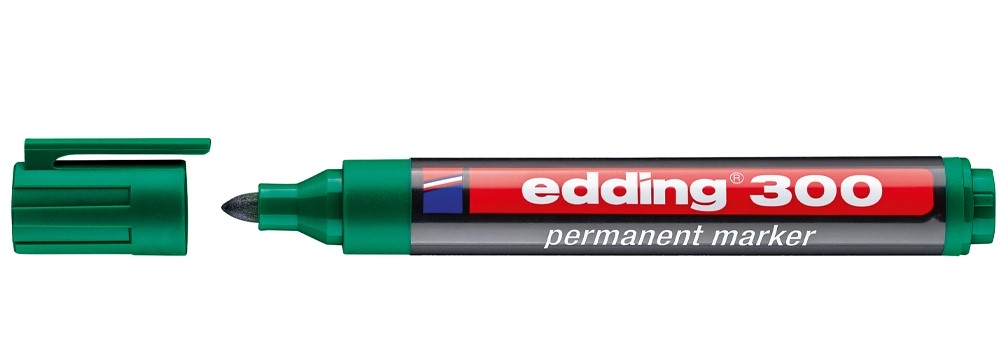MARCADOR EDDING ***300*** CARCASA PLASTICO PUNTA 1.5-3MM COLOR VERDE