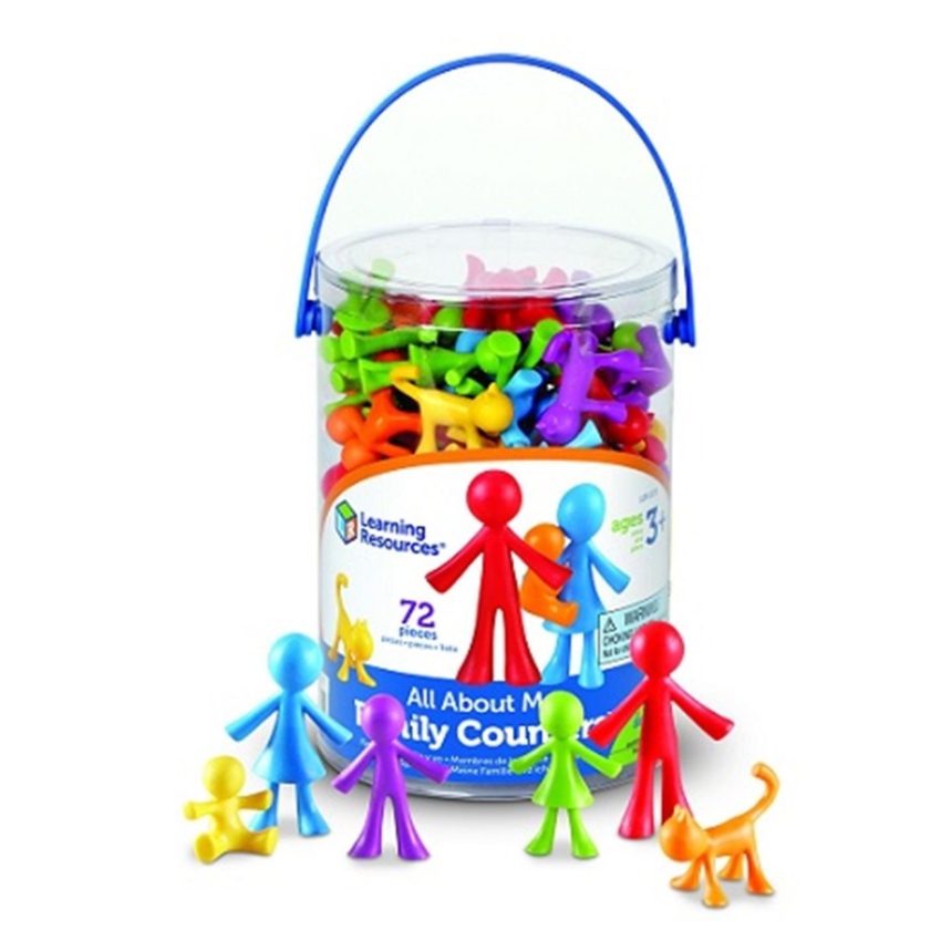MINIFAMILIAS CONTADORAS BOTE 72 PIEZAS QUE REPRESENTA LA FAMILIA INCLUIDO MASCOTA EN 6 FORMAS Y COLORES