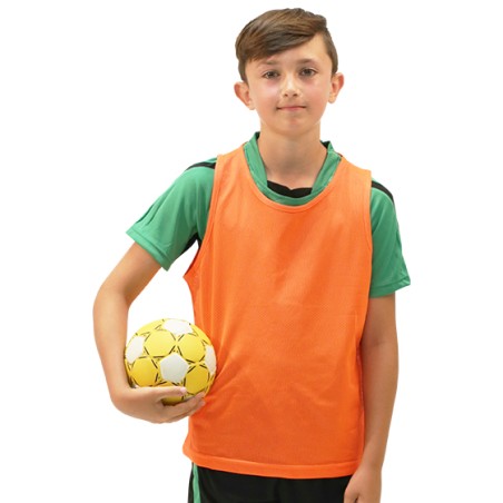 PETO TRANSPIRABLE MICROPERFORADO TALLA JUNIOR COLOR NARANJA