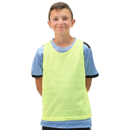 PETO TRANSPIRABLE MICROPERFORADO TALLA JUVENIL COLOR AMARILLO