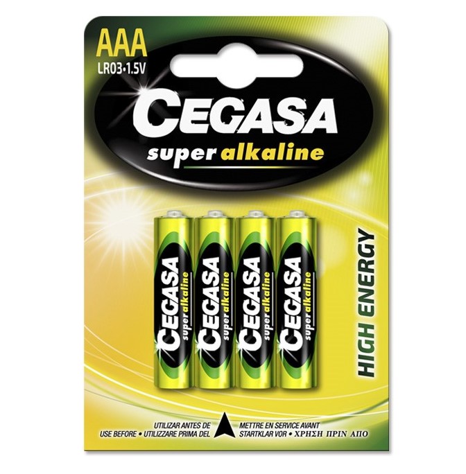 PILAS CEGASA LR03 BLISTER DE 4 UNIDADES TIPO  AAA REF: 000146