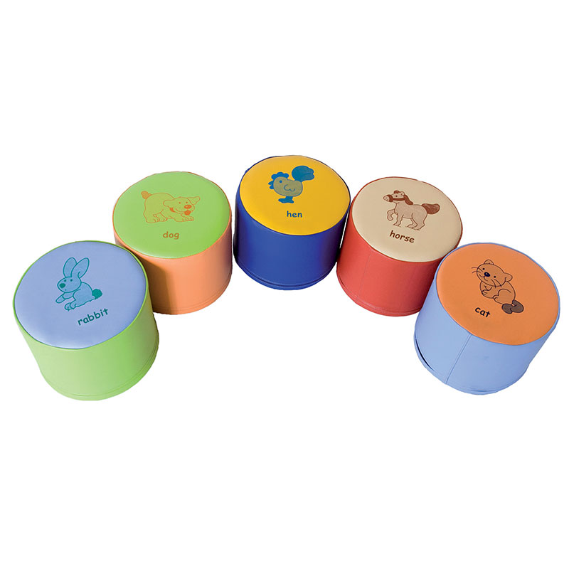 PUFF ***PACK 5 UNIDADES***  DE 30X25CM PSICO-MOTRICIDAD ALTURA ASIENTO 25CM REF: 392CS