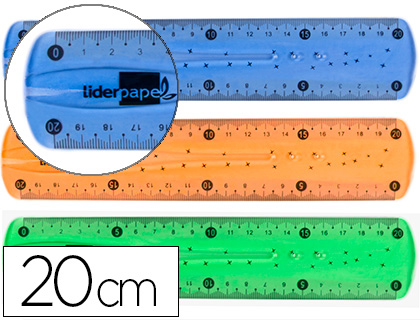 REGLA FLEXIBLE PLASTICO ***20CM FLEXIBLE*** REF: 10434