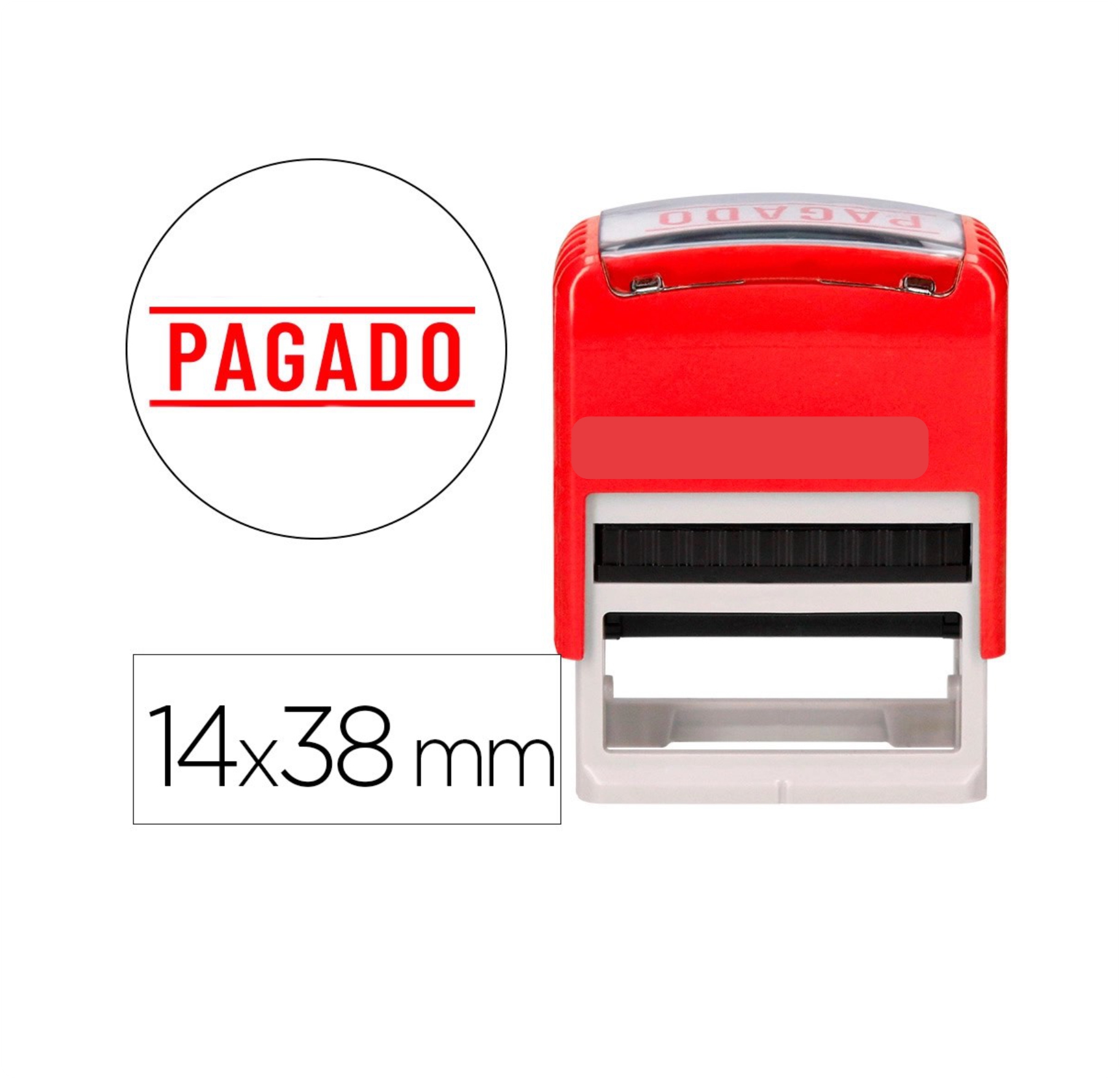 SELLO PRINTER 20 "PAGADO" COLOR ROJO