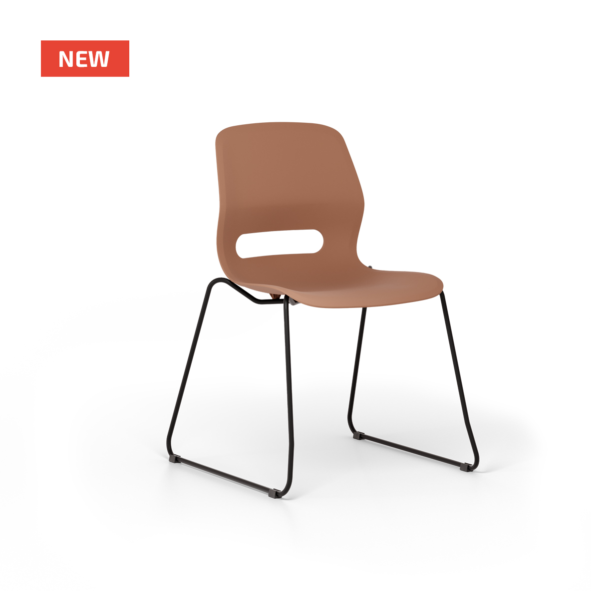 SILLA ESCOLAR JUN SLED "COLOR TERRACOTA"