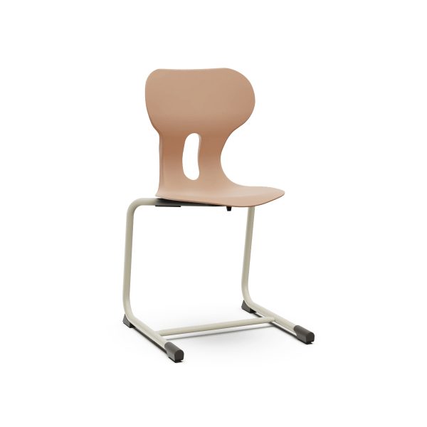 SILLA ESCOLAR LIA CANTILER ***COLOR TERRACOTA*** TALLA 4/5/6