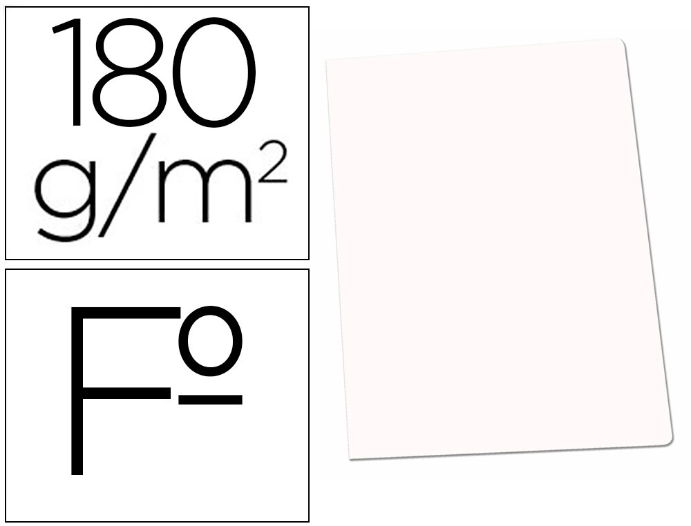 SUBCARPETA FOLIO ***BLANCA*** 180G