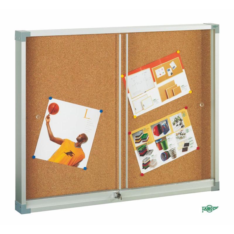 VITRINA ANUNCIOS 60X80CM CON CERRADURA Y PUERTAS DE METACRILATO REF: 614-1