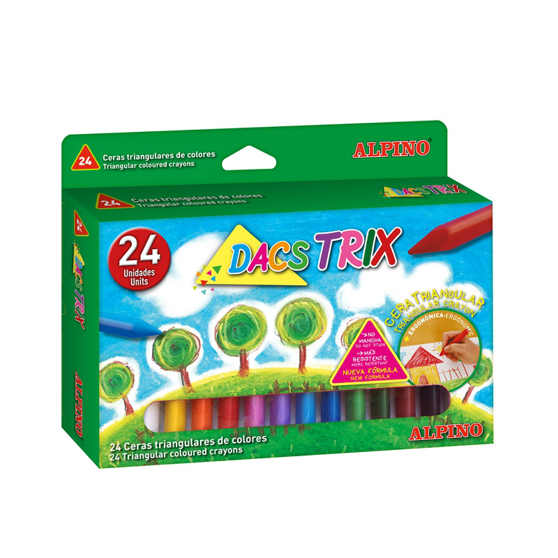 ***descatalogado el fabricante ya no fabrica en 24 colores este modelo * cambiar por las de 12 colores***CERAS DACSTRIX ***TRIANGULAR*** SEMIBLANDAS C